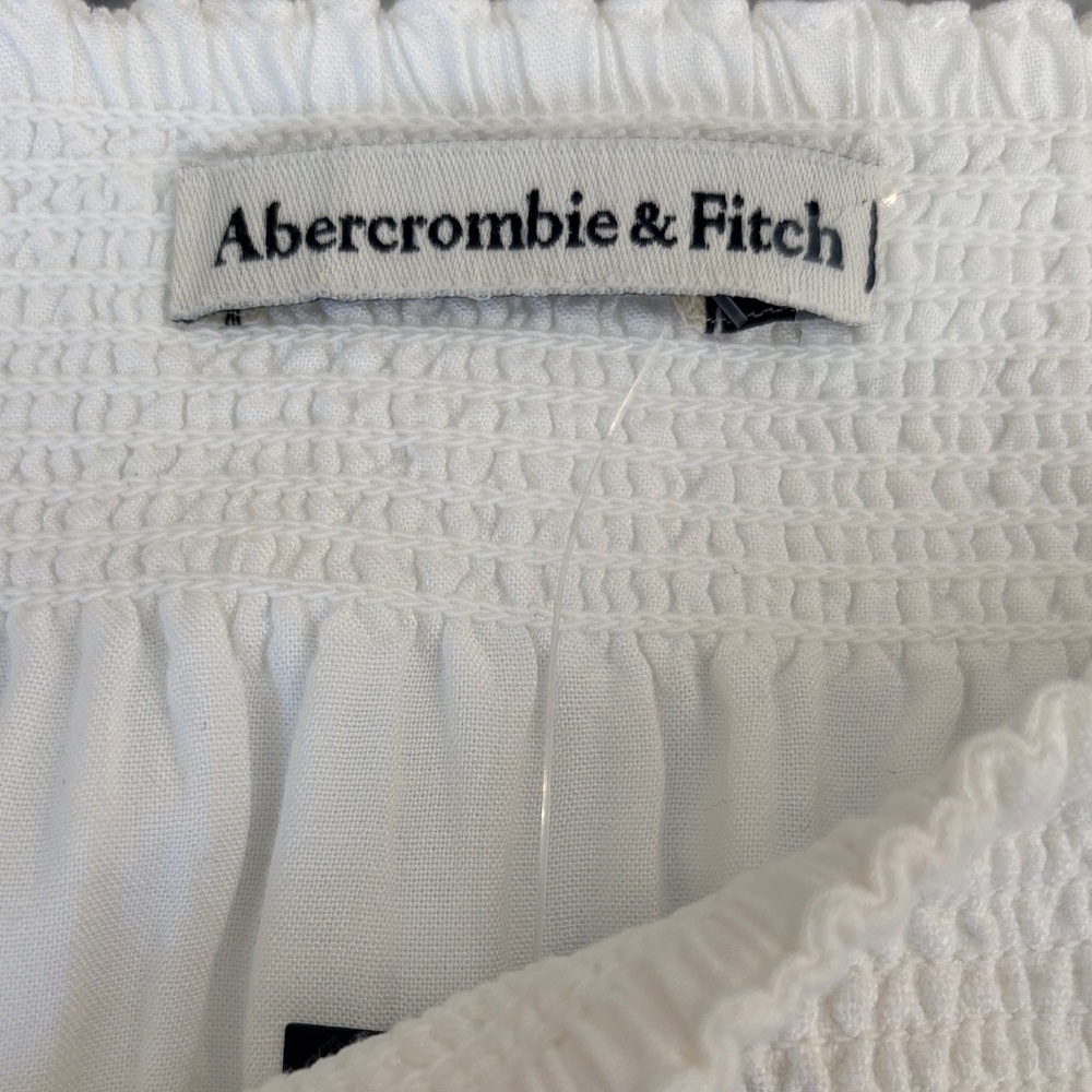 Abercrombie & Fitch White Smocked Square Neck Mini Dress NWT Size  XSP - Picture 10 of 16